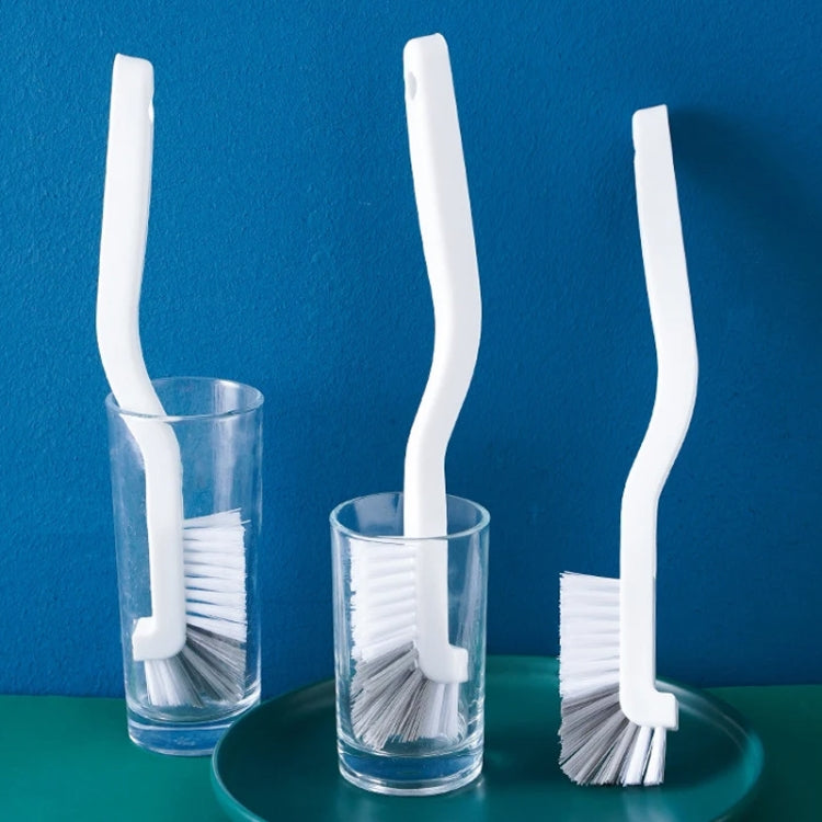 3pcs Cup Brush Cleaning Crayfish Brush Long Handle Hard Hair Multi-Function Cleaning Brush(Gray White)