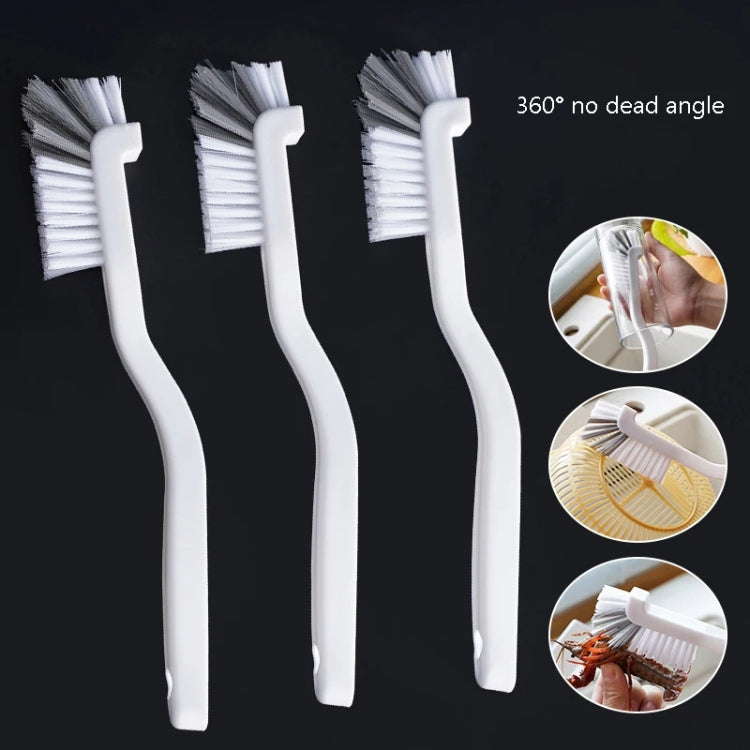 3pcs Cup Brush Cleaning Crayfish Brush Long Handle Hard Hair Multi-Function Cleaning Brush(Gray White)