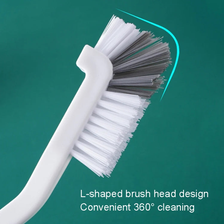 3pcs Cup Brush Cleaning Crayfish Brush Long Handle Hard Hair Multi-Function Cleaning Brush(Gray White)