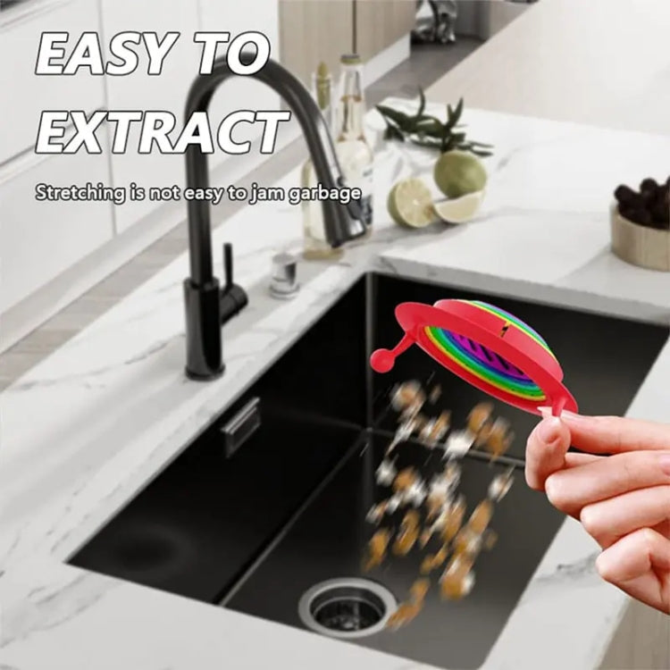 Retractable Rainbow Monster Universal Floor Drain Kitchen Sink Strainer(110x118mm)