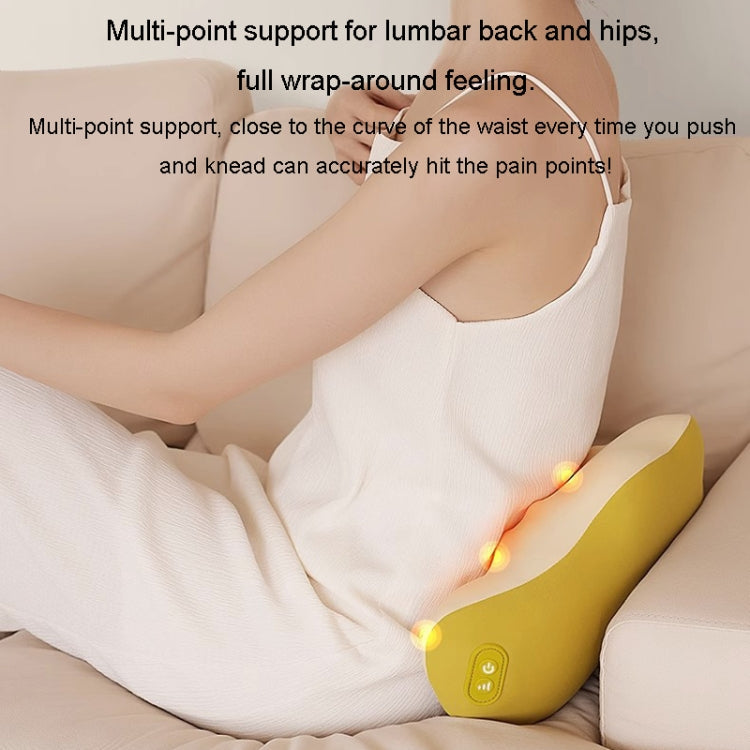 Multi-Function Lumbar Massager Car Cervical Hot Waist Massage Pillow, Specification: Charging Model Gray