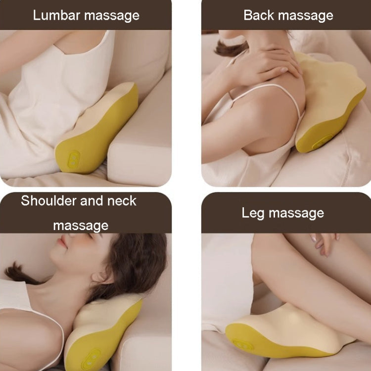 Multi-Function Lumbar Massager Car Cervical Hot Waist Massage Pillow, Specification: Charging Model Gray