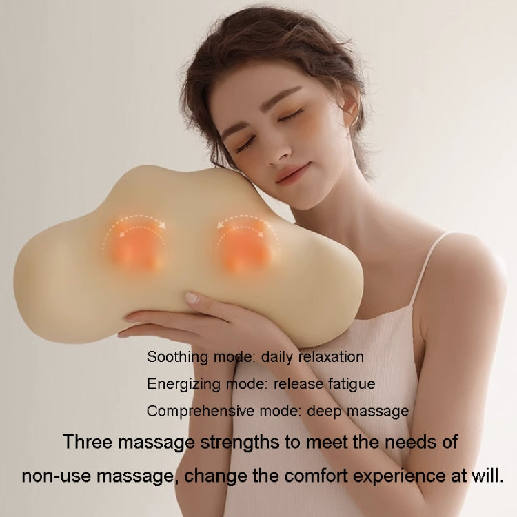 Multi-Function Lumbar Massager Car Cervical Hot Waist Massage Pillow, Specification: Plug-in Model Yellow