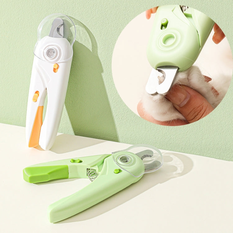 LED Pet Nail Clippers Dog and Cat Nail Clippers with Nail Polisher(Green)