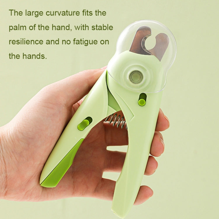 LED Pet Nail Clippers Dog and Cat Nail Clippers with Nail Polisher(Green)