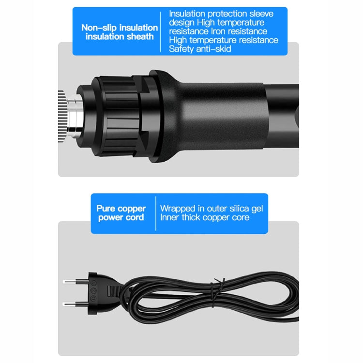 10pcs/ Set 80W Internal Heating Welding Digital Display Soldering Iron Temperature Adjustment Set, Model: Red US Plug