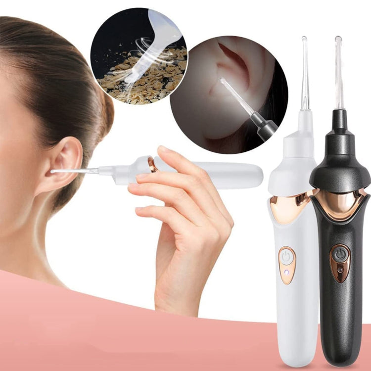 Luminous Upgraded LED Electric Ear Scoop Children Ear Cleaning Tool Set(White)