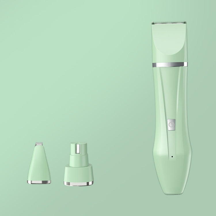 Multifunctional Pet Electric Shaver Cat And Dog Hair Clipper, Color: 3-in-1 Green