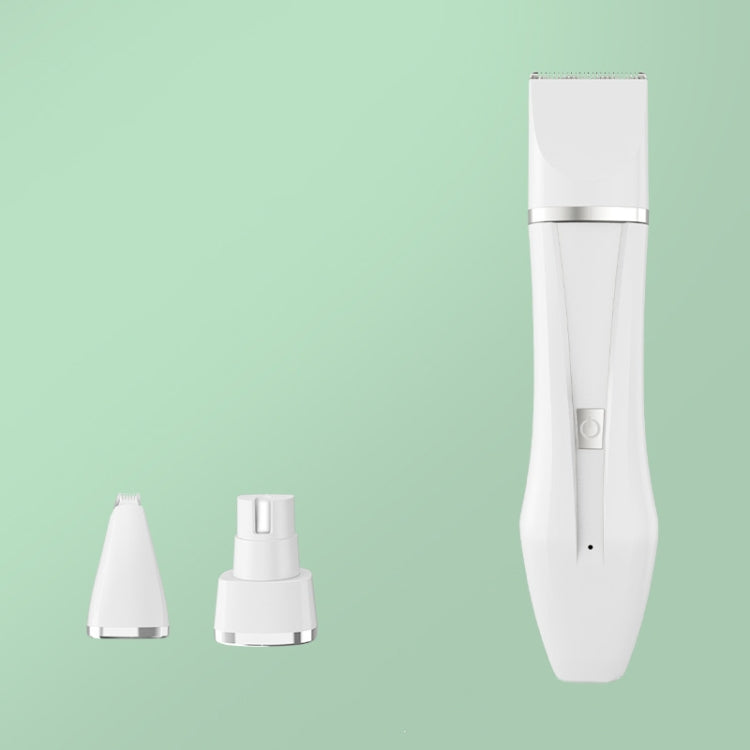 Multifunctional Pet Electric Shaver Cat And Dog Hair Clipper, Color: 3-in-1 White