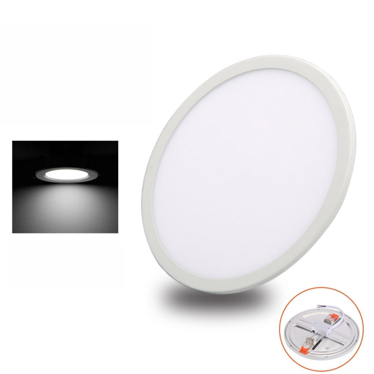 LED Round Ultra-thin Downlight Adjustable Recessed Panel Light, Power Source: 15W(White light)