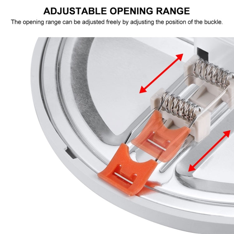 LED Round Ultra-thin Downlight Adjustable Recessed Panel Light, Power Source: 20W(White light)