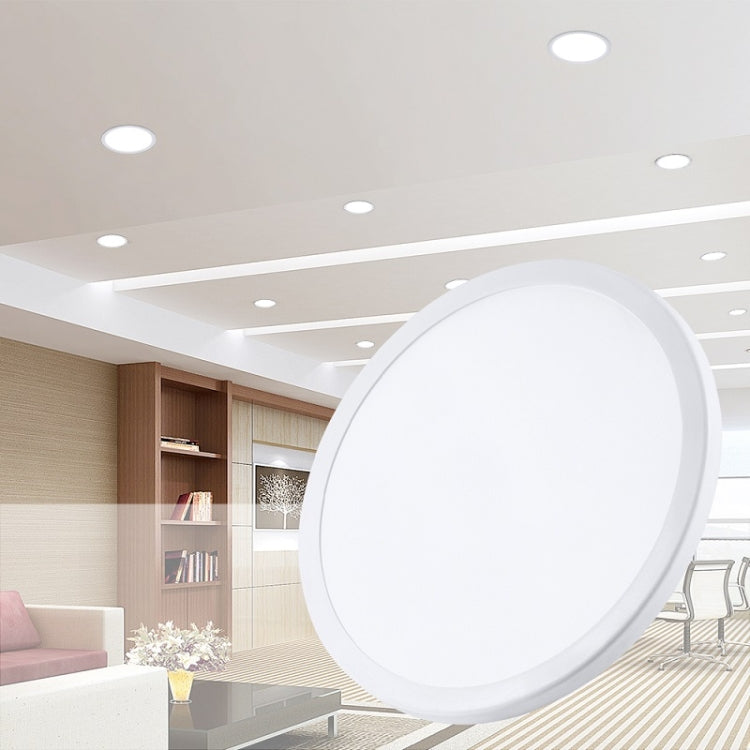 LED Round Ultra-thin Downlight Adjustable Recessed Panel Light, Power Source: 8W(White light)