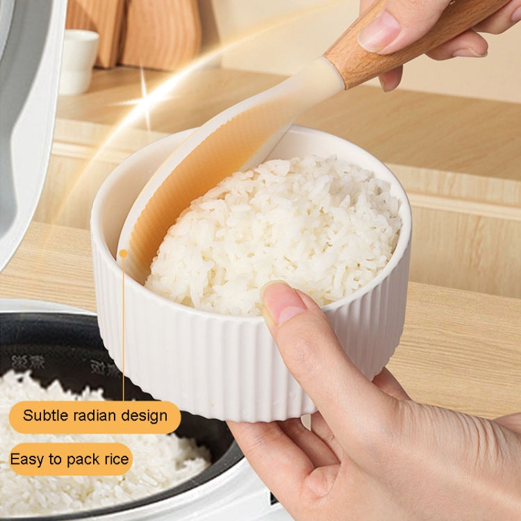 Kacheeg Household Food Grade Standing Non-Stick Rice Ladle Rice Cooker Spoon(Yellow)