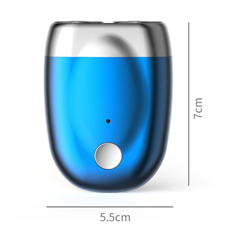 Double-head Mini Magnetic Shaver Portable Men Electric Shaver(Royal Blue)