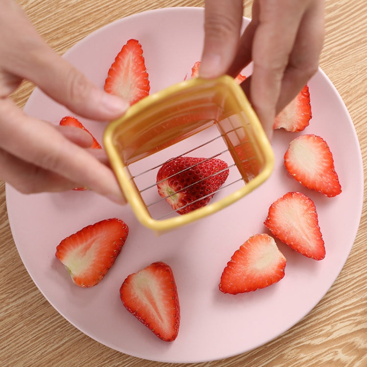 Cup Slicer Strawberry Grape Vegetable Slicing Tool Kitchen Gadget(Yellow)