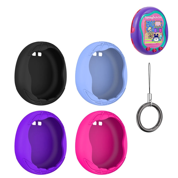 For Tamagotchi Uni (2023) Pet Game Machine Silicone Protection Case(Luminous Rose Red)