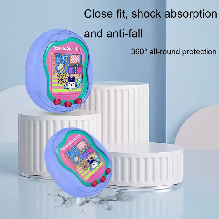 For Tamagotchi Uni (2023) Pet Game Machine Silicone Protection Case(Luminous Blue)