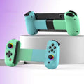 D8 Mobile Phone Stretch Band Light Gamepad Dual Hall Wireless Bluetooth Somatic Vibration Grip for PC / Android / IOS / Tablet / PS3 / PS4 / Switch, Color: Green Blue