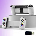 D8 Mobile Phone Stretch Band Light Gamepad Dual Hall Wireless Bluetooth Somatic Vibration Grip for PC / Android / IOS / Tablet / PS3 / PS4 / Switch, Color: White+Receiver