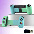 D8 Mobile Phone Stretch Band Light Gamepad Dual Hall Wireless Bluetooth Somatic Vibration Grip for PC / Android / IOS / Tablet / PS3 / PS4 / Switch, Color: Green Blue+Receiver