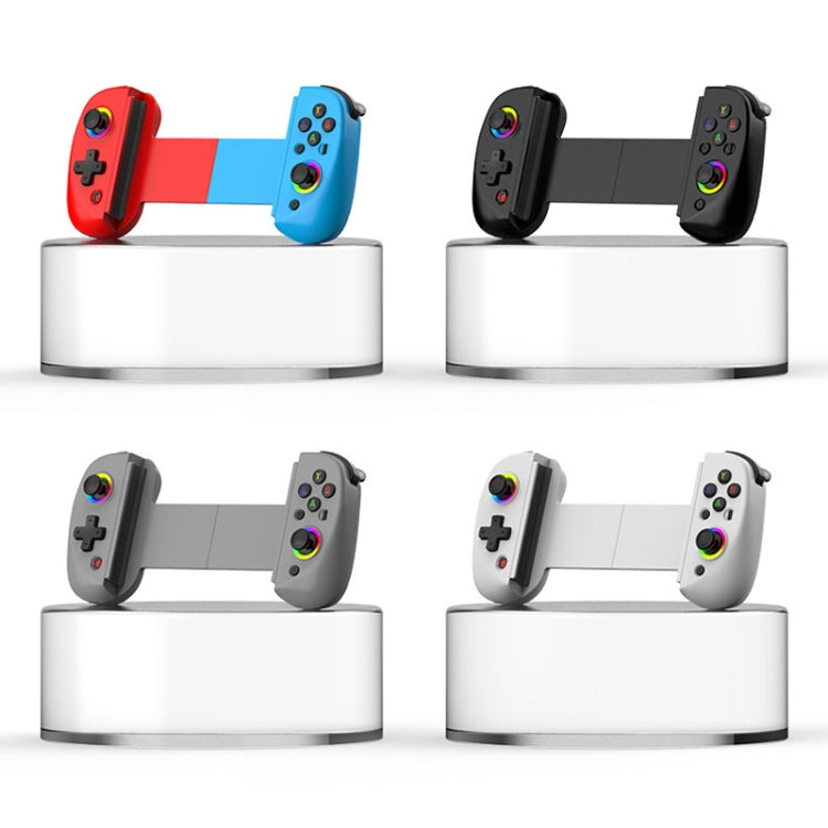 D8 Mobile Phone Stretch Band Light Gamepad Dual Hall Wireless Bluetooth Somatic Vibration Grip for PC / Android / IOS / Tablet / PS3 / PS4 / Switch, Color: Green Blue+Receiver