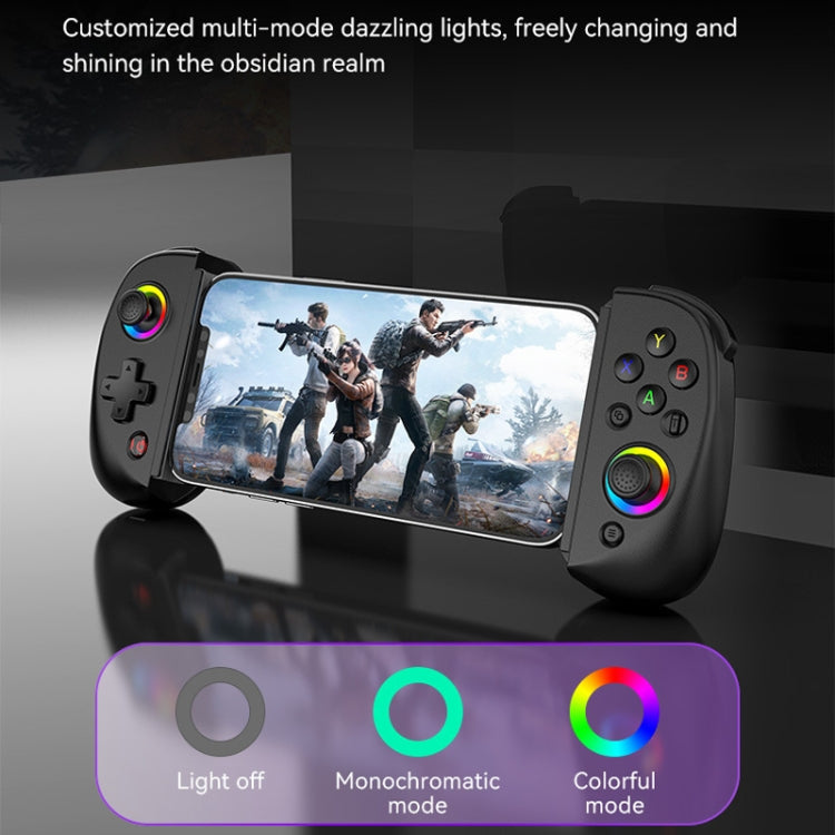 D8 Mobile Phone Stretch Band Light Gamepad Dual Hall Wireless Bluetooth Somatic Vibration Grip for PC / Android / IOS / Tablet / PS3 / PS4 / Switch, Color: Green Blue+Receiver