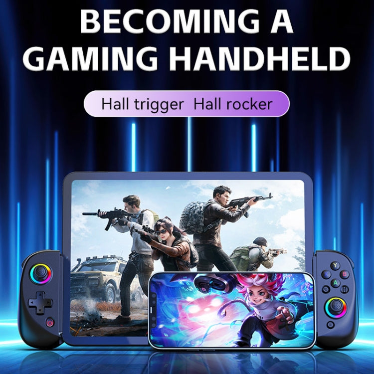 D8 Mobile Phone Stretch Band Light Gamepad Dual Hall Wireless Bluetooth Somatic Vibration Grip for PC / Android / IOS / Tablet / PS3 / PS4 / Switch, Color: White