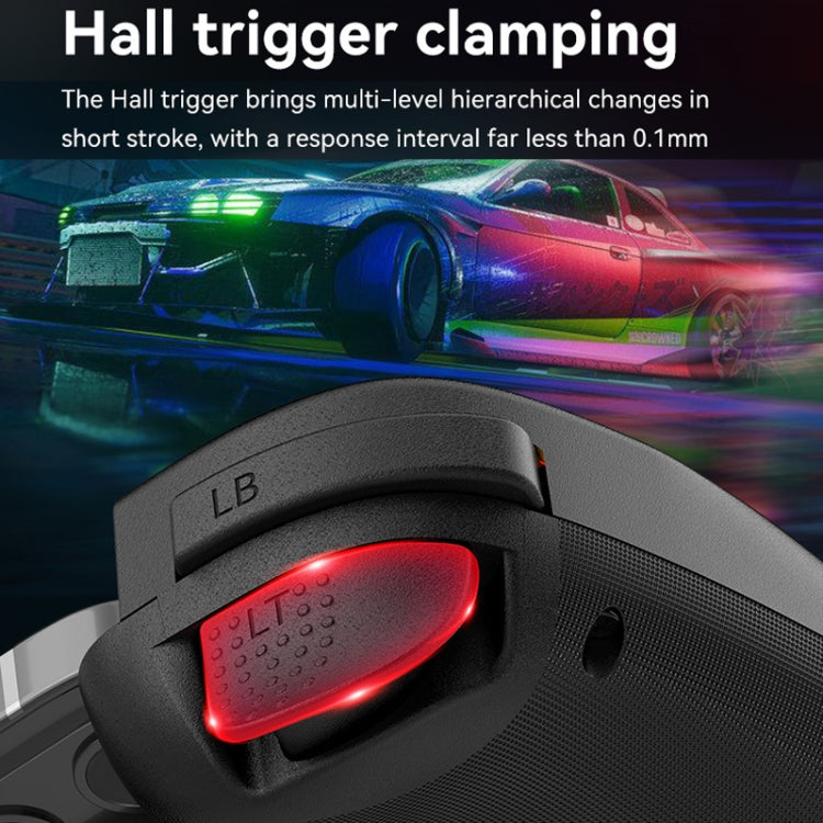 D8 Mobile Phone Stretch Band Light Gamepad Dual Hall Wireless Bluetooth Somatic Vibration Grip for PC / Android / IOS / Tablet / PS3 / PS4 / Switch, Color: Black