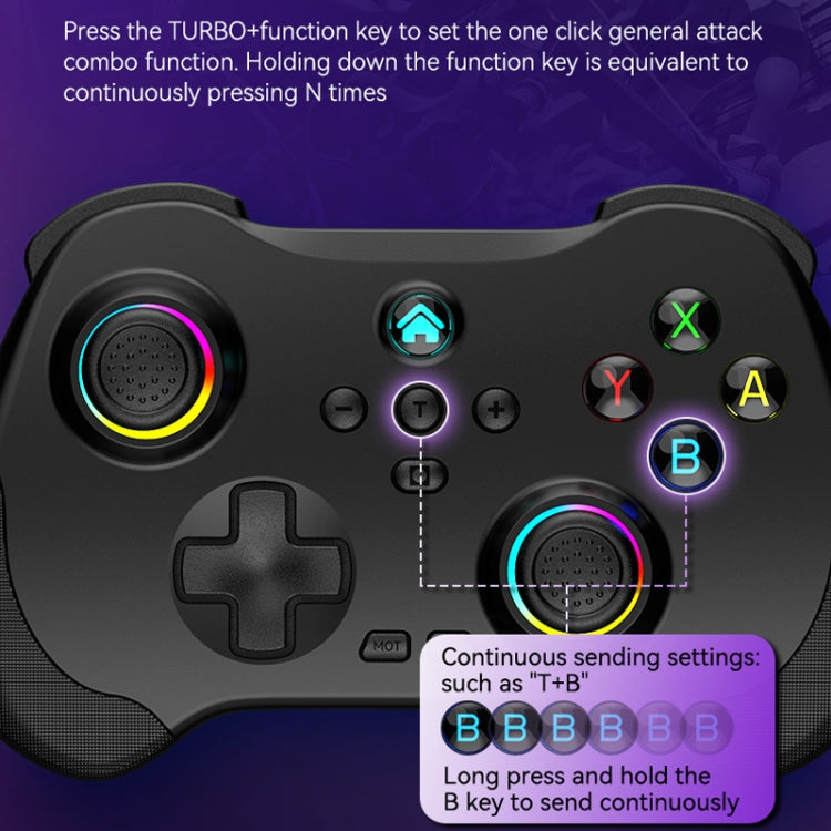 Z01 Wireless Gaming Vortex Dual Hall Body Grip For Switch / PS3 / PS4 / Adroid / IOS(White)