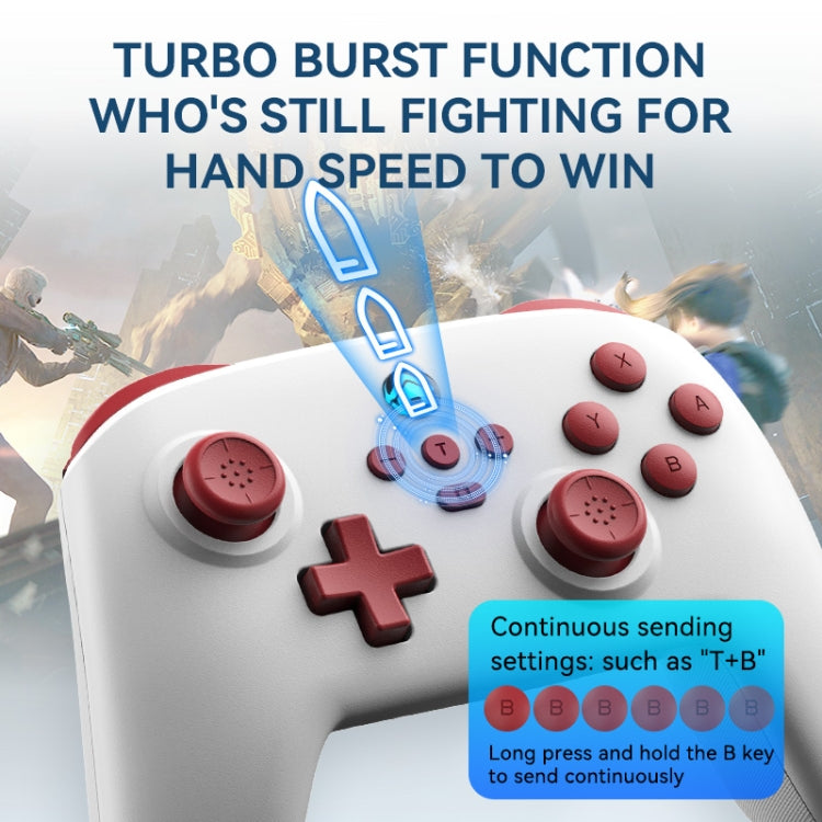Wireless Bluetooth Gamepad With Wakeup Vibration Body Gamepad For Switch / Android / Apple / PC(Black)