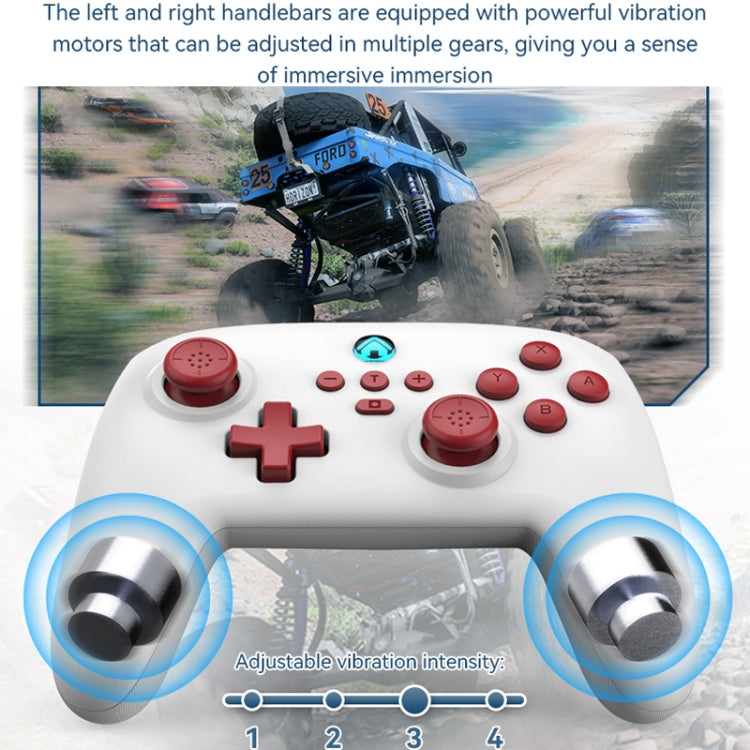 Wireless Bluetooth Gamepad With Wakeup Vibration Body Gamepad For Switch / Android / Apple / PC(Pink)