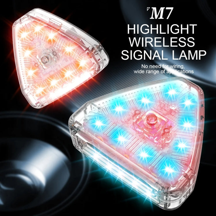 M7 Motorcycle Flashing Light Waterproof Long Duration Wireless Remote Control Modified Warning Lights(One Light One Remote Control)