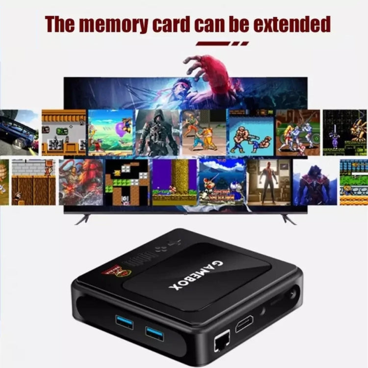 G10 GAMEBOX TV Box Dual System Wireless Android 3D Home 4K HD Game Console Support PS1 / PSP, Style: 64G 30,000+ Games (Black)