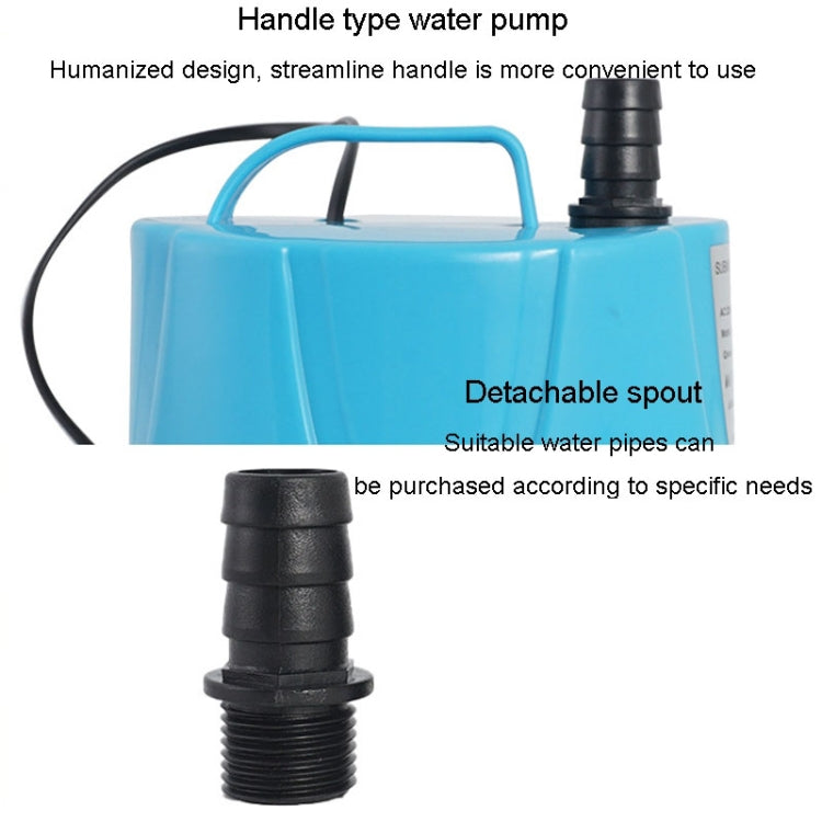 JN-311 12W Anti-Dry Burning Bottom Suction Pump Fish Tank Suction Feces Wigwam Bonsai Submersible Pumps(EU Plug)