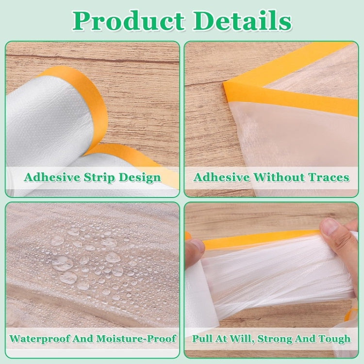 1.5m x 20m Furniture Wall Decoration Dustproof Masking Film Car Protective Film