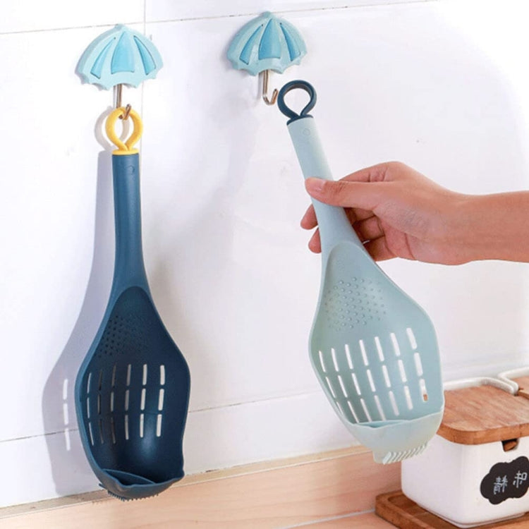 Multifunctional Garlic Press Filter Slotted Spoon Baby Food Grinding Tools(White Gray)