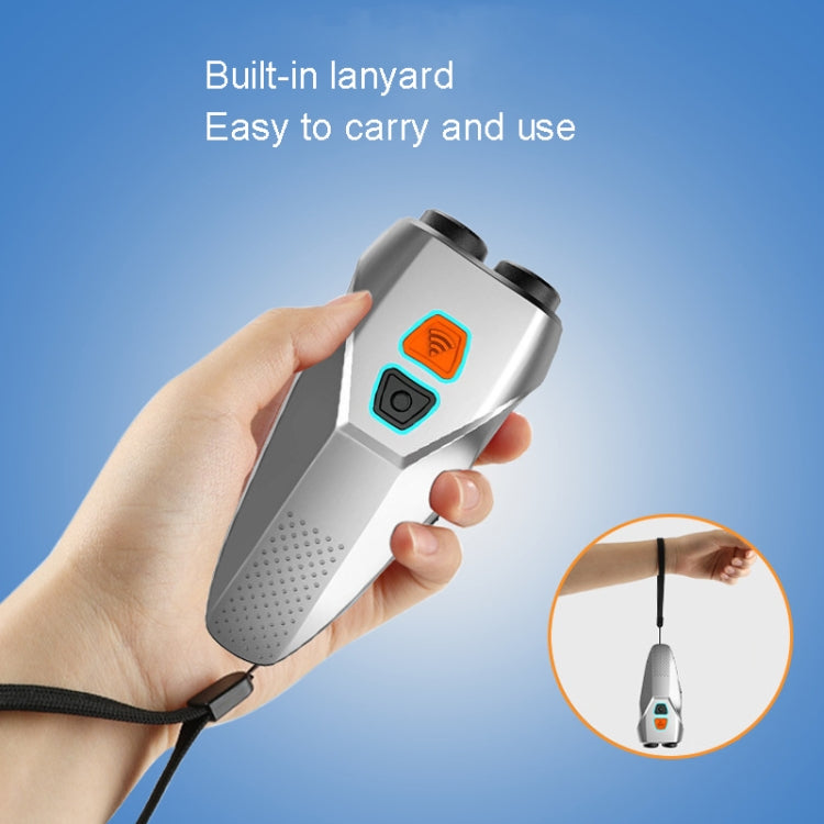 Ultrasonic Dog Repeller Stop Barker Dual Probe High Power Repeller Handheld Dog Trainer(Black)