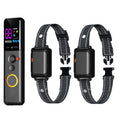 Color Screen Dragon Two Remote Control Pet Electric Shock Circular Dog Trainer(Black)