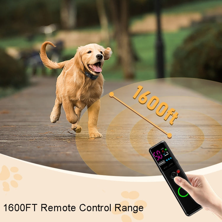 Color Screen Dragon Two Remote Control Pet Electric Shock Circular Dog Trainer(Black)