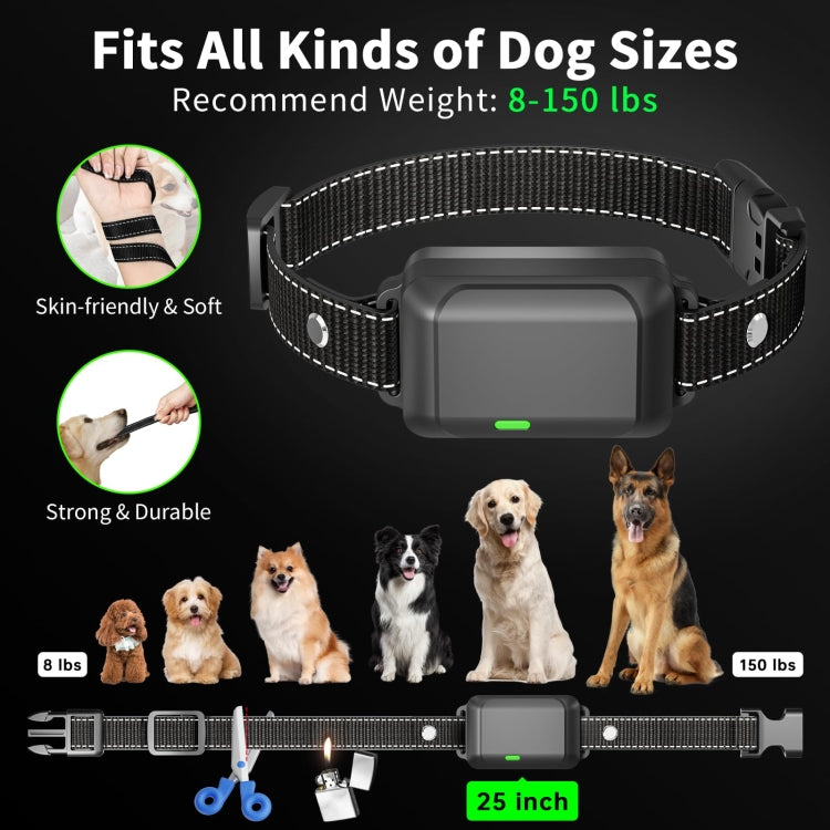 Color Screen Dragon Two Remote Control Pet Electric Shock Circular Dog Trainer(Black)