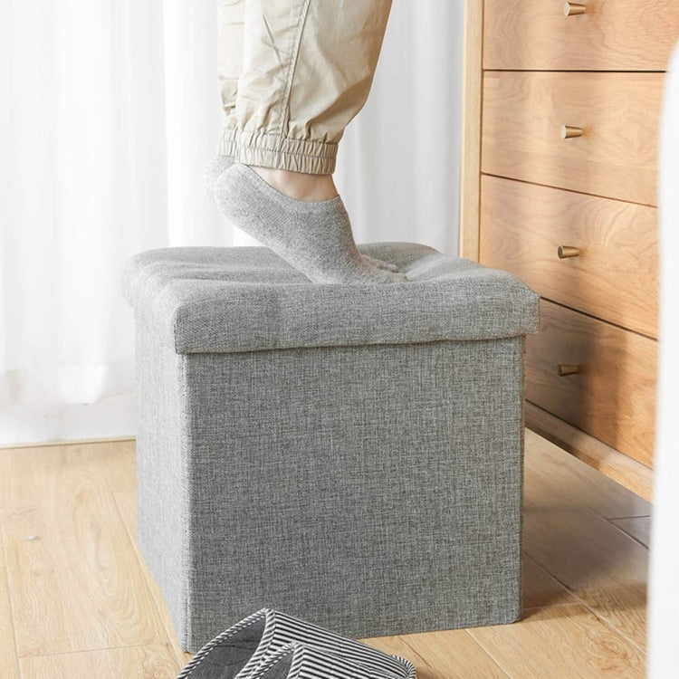 Home Foldable Fabric Storage Chairs Multifunctional Square Sofa, Color: Sky Blue