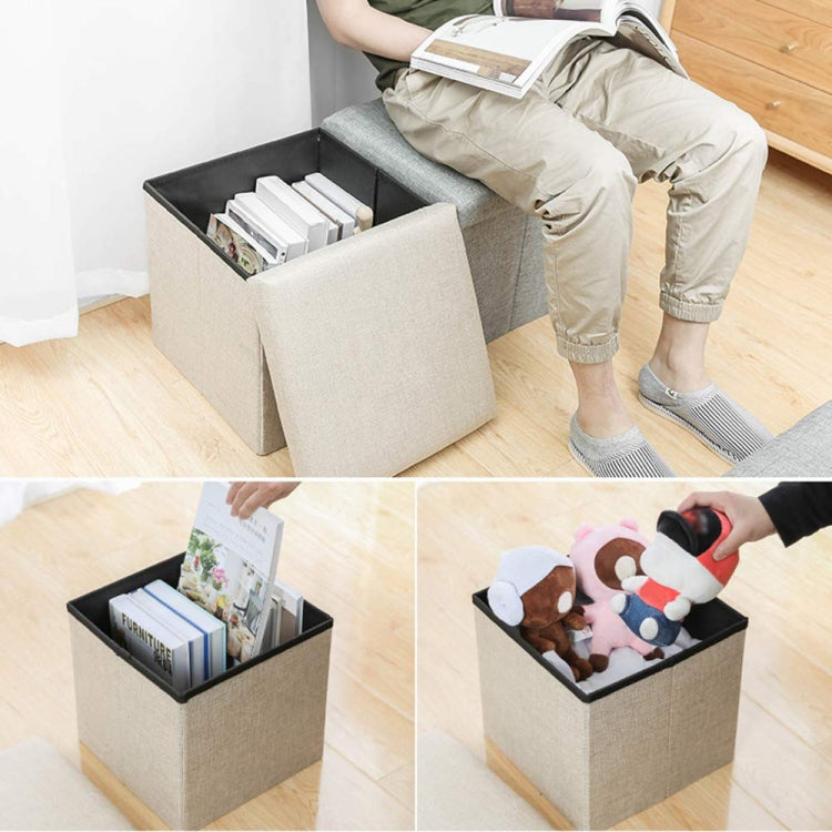 Home Foldable Fabric Storage Chairs Multifunctional Square Sofa, Color: Sky Blue