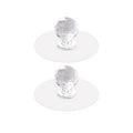 2pcs /Pack Invisible Cabinet Drawer Suction Cup Sticky Handle Acrylic Self-Adhesive Closet Glass Handle