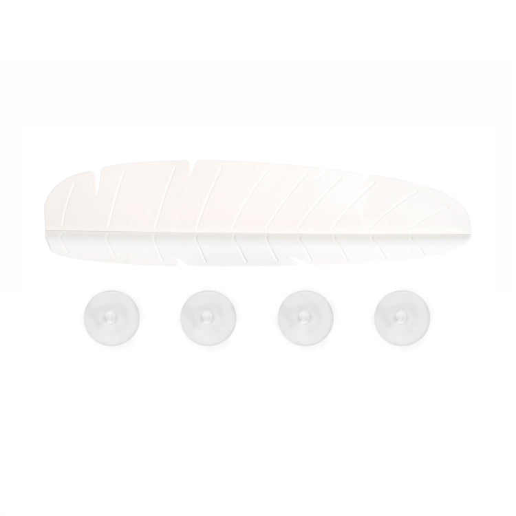 Leaf Shape Kitchen Sink Silicone Water Deflector Home Dishwashing Suction Cup Anti-splash Tools(White)