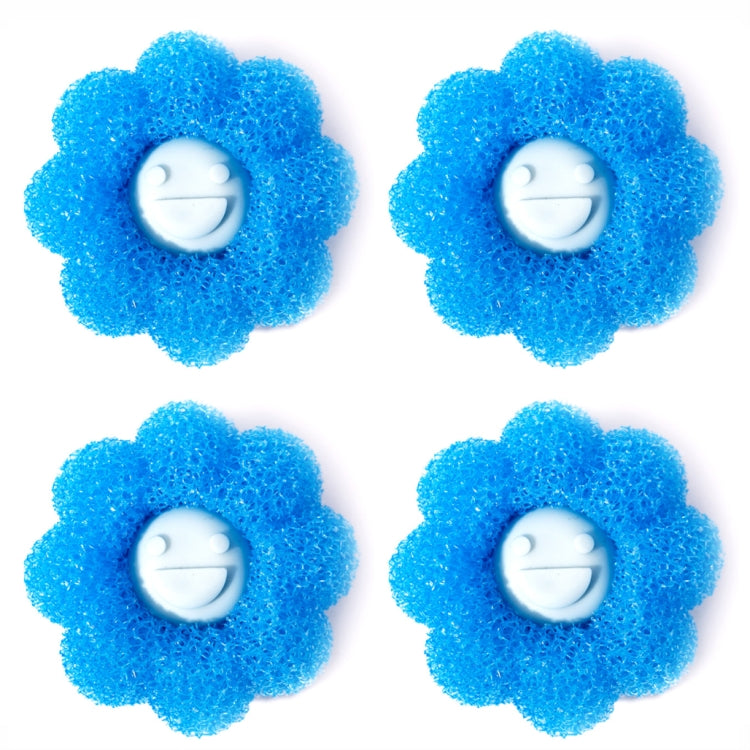 4pcs /Set Household Anti-tangle Laundry Balls Anti-knotting Laundry Cleaning Ball for Washing Machine(Blue)