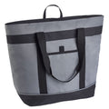 Foldable Oxford Cloth Handheld Aluminum Foil Ice Bag Large Capacity Picnic Tote Bag Waterproof Dirty Resistant Lunch Insulation Bag(Light Grey)
