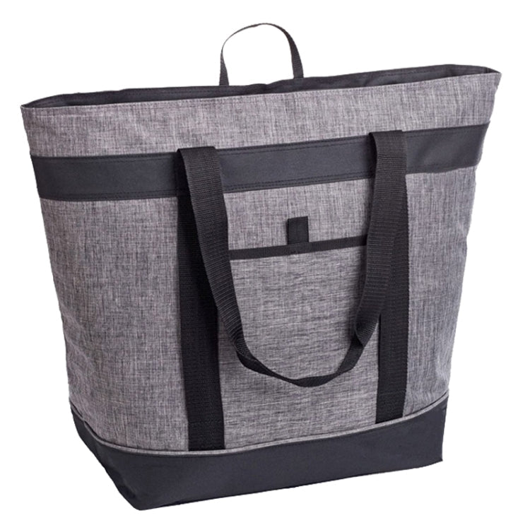 Foldable Oxford Cloth Handheld Aluminum Foil Ice Bag Large Capacity Picnic Tote Bag Waterproof Dirty Resistant Lunch Insulation Bag(Dark Gray)