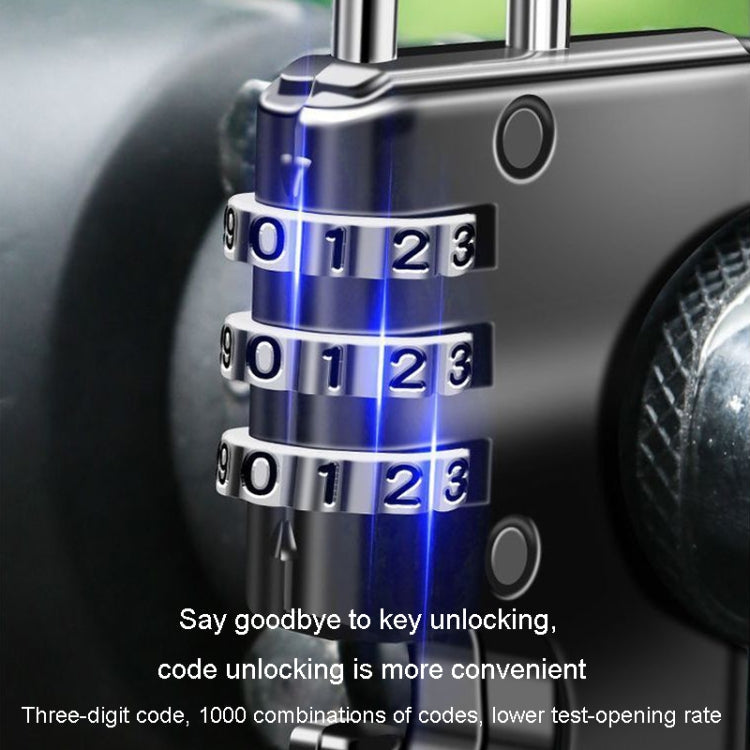 Motorcycle Helmet Anti-Theft Lock Fixed Helmet Combination Padlock, Color: Silver