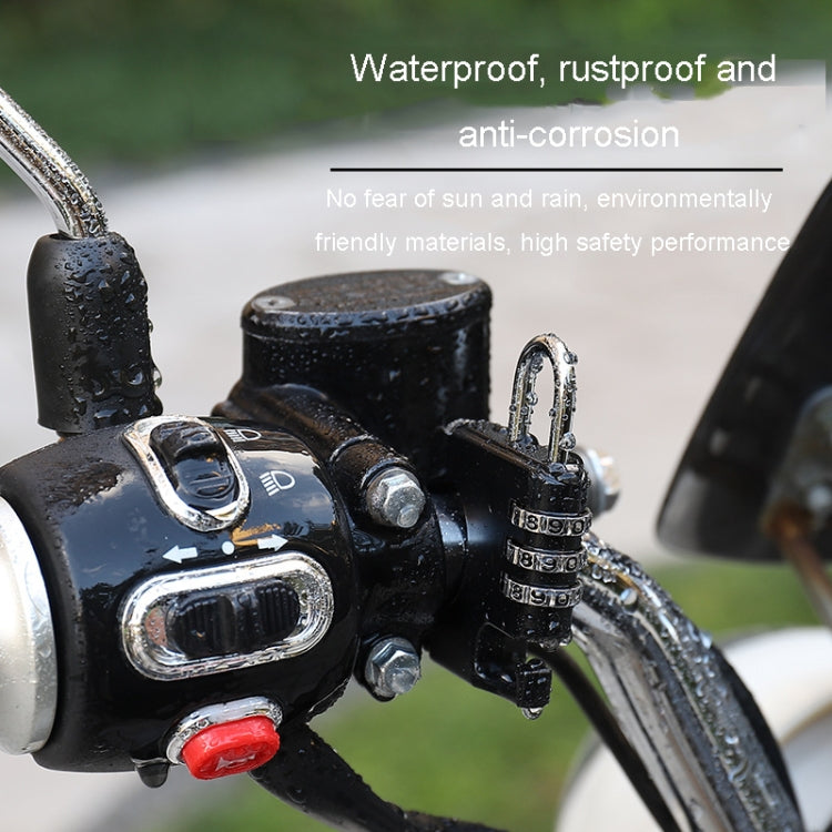 Motorcycle Helmet Anti-Theft Lock Fixed Helmet Combination Padlock, Color: Silver