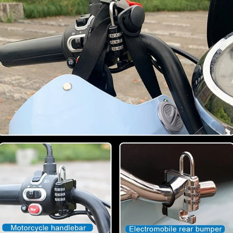 Motorcycle Helmet Anti-Theft Lock Fixed Helmet Combination Padlock, Color: Silver